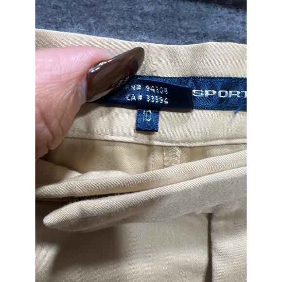 Vinage Ralph Lauren Sport Ankle Khaki Pants Womens Size 10 Made In Hong Kong - Picture 10 of 16
